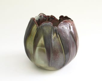 hand built porcelain bowl  ...  thin round  balloon bowl ... soda fired  ...  organic  ...   abstract