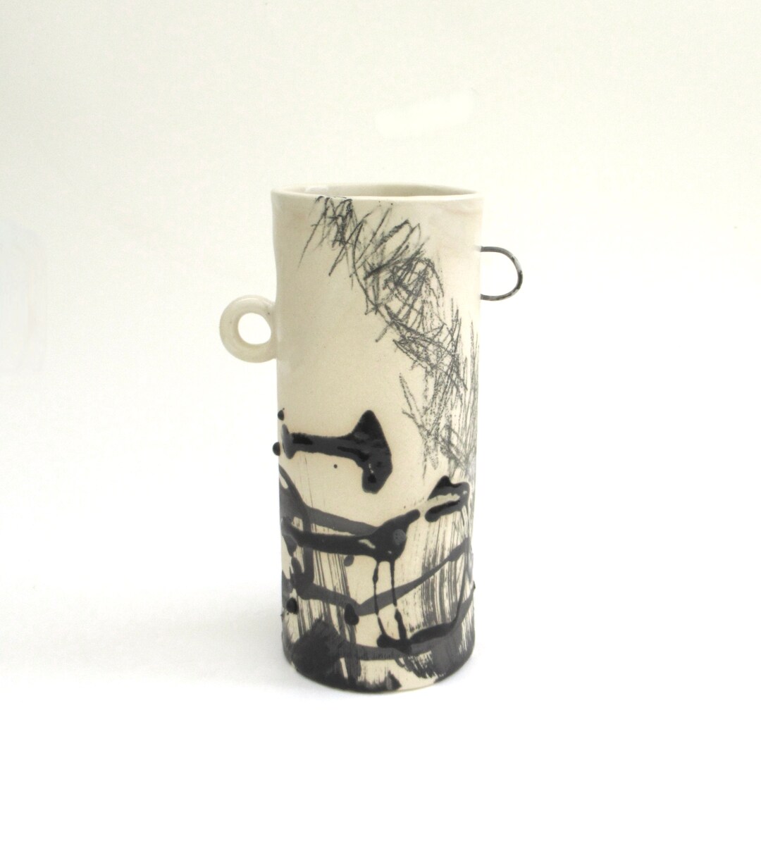 Hand Built Abstract Porcelain Vessel ... Handmade Ceramic Vase ...