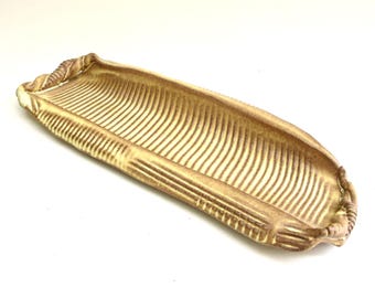rustic charcuterie tray ...  long narrow ceramic hand built dish  ... stoneware appetizer serving plate ...  cocktail hour tableware