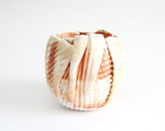 hand built porcelain bowl  ...  thin round  mini balloon bowl ...   organic  ...   abstract