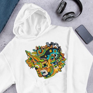 Scatterbrain by Mr. Mizu Abstract Cubist Art on Men&#39;s / Women&#39;s  Hoodie