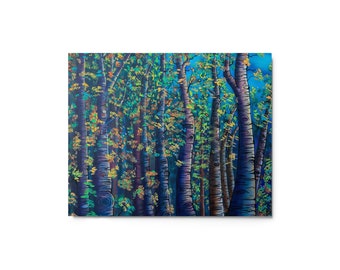 Under The  Aspens by Mr. Mizu - Metal Print