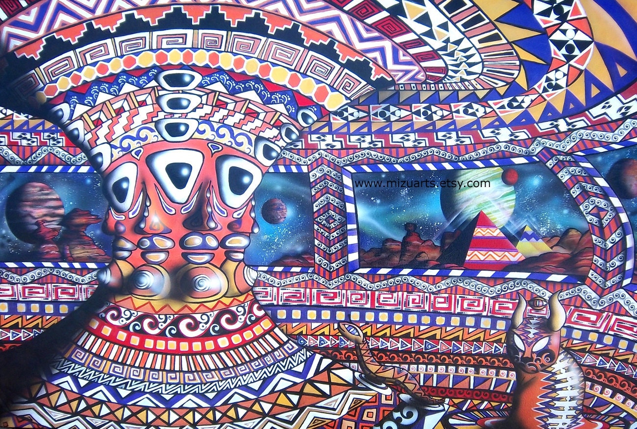 Dimensional Mind Transfer - High Quality Giclee Canvas Print