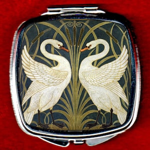 CP003 - Compact Mirror - The Swans by Walter Crane.