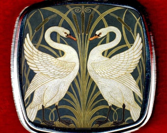 CP003 - Compact Mirror - The Swans by Walter Crane.