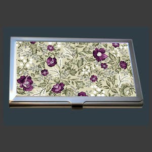 BC071 - Porte-cartes de visite - Motif floral vintage.