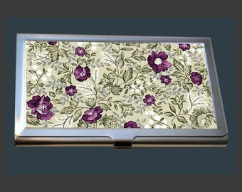 BC071 - Business Card Case - Vintage Floral Design.