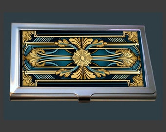 BC107 - Business Card Case - Art Deco design