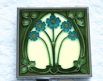 CP006 - Compact Mirror - An Original Art Nouveau Tile  Design
