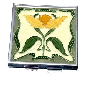 PBS003 - Pilulier carré - Carrelage Art nouveau.