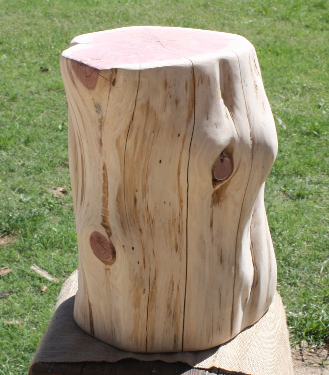 Timber stump cheap side table