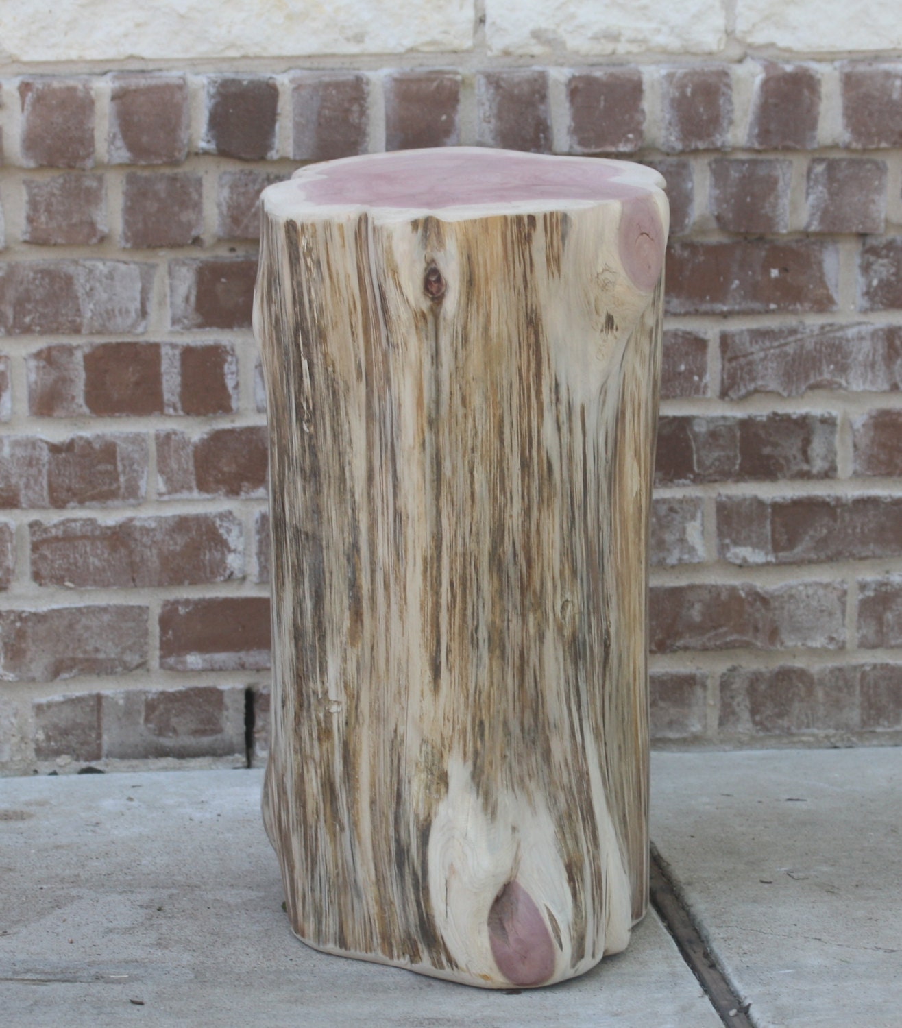 Tree Stump Side Table Outdoor Stool Stump Wood Slab End | Etsy