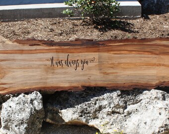 Tree Slab Guest Book, Log Slice, Mesquite, Cedar or Pecan, nontraditional rustic guest book, personalized wedding sign, alternative wedding