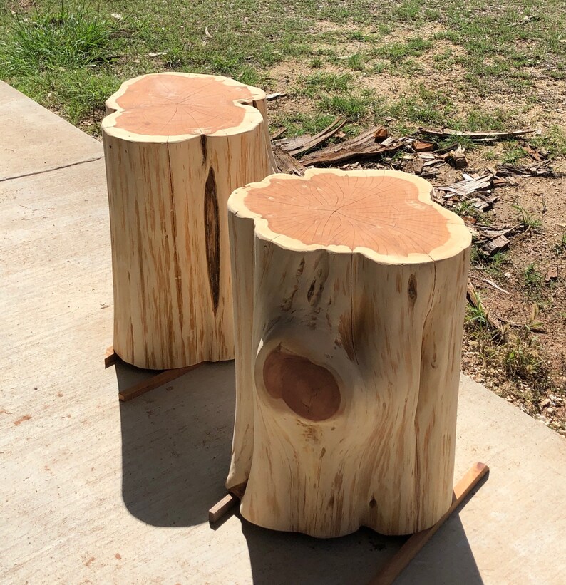 Cedar Stump Table Base End or Side Table 28 tall 3 Etsy