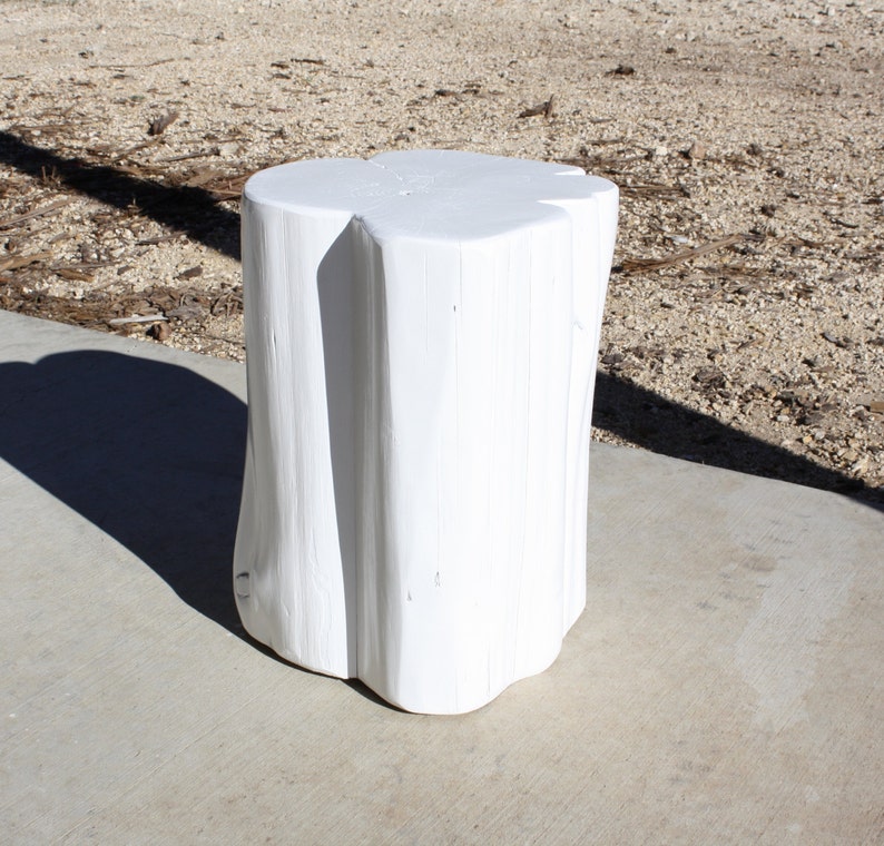 Tree Stump Side Table Outdoor Stool Stump 18 Tall Etsy