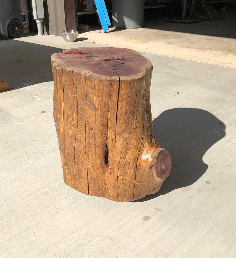 Tree Stump Side Table Wood End Table tree log table base Etsy