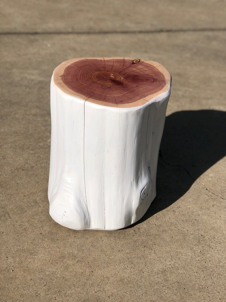 Tree Trunk End Table bedside table stump stool side table Etsy