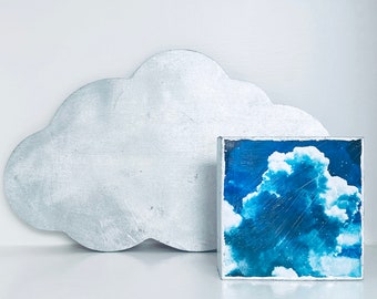 Cloud and Blue Sky Art, Clouds Decor, Blue Sky Decor, Get Well Soon Gift, Cloud Love, Weatherman, Pilot, Yoga, Zen Seeker, Skydiver, Hostess