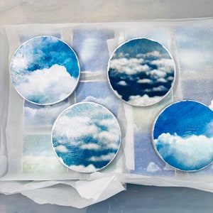 Cloud Art, Blue Sky and Clouds Art, Art for Globetrotter, Travel Lover, Outdoor Adventurer, Zen Seeker, Yogi Yogini, Environmental Advocate image 4
