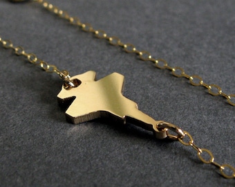 Tiny F35 Jet pendant necklace handmade from sterling silver or 14k gold filled