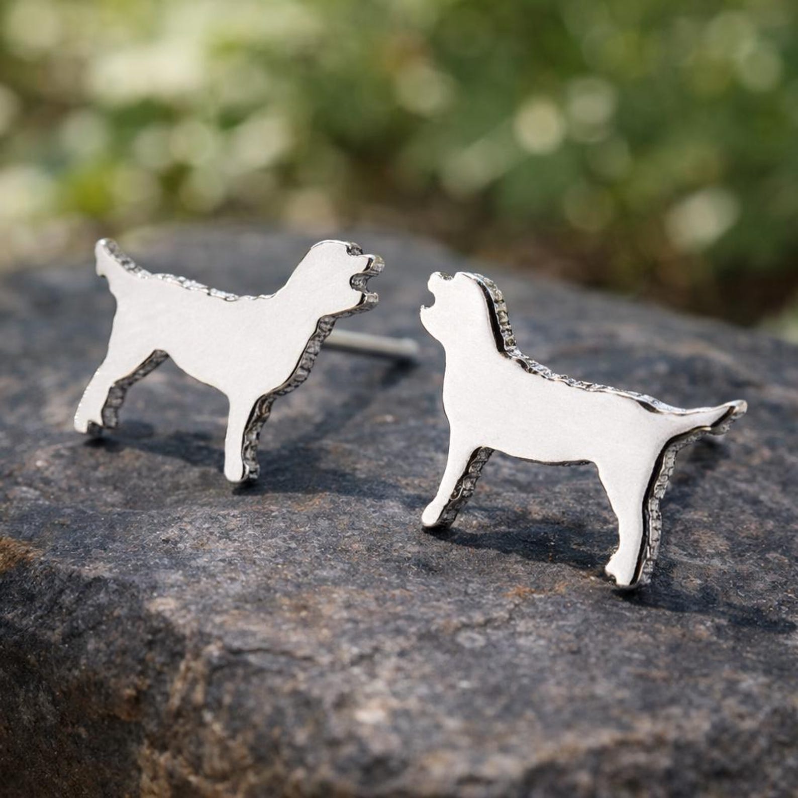 Labradoodle Dog Stud Earrings Handmade in Sterling Silver - Etsy
