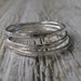 Stacking Rings Sterling Silver Hammered Dainty Set of 3 - Etsy