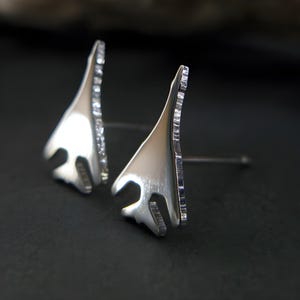 B 1 B One Lancer Bomber Military Jet stud earrings handmade in sterling silver or 14k gold