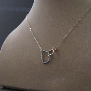 Minimalist Mixed Metal Necklace: Sterling Silver & 14k Gold-Filled image 3
