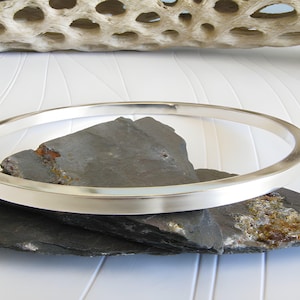 Thick squared sterling silver chunky bangle quality artisan handmade jewelry.