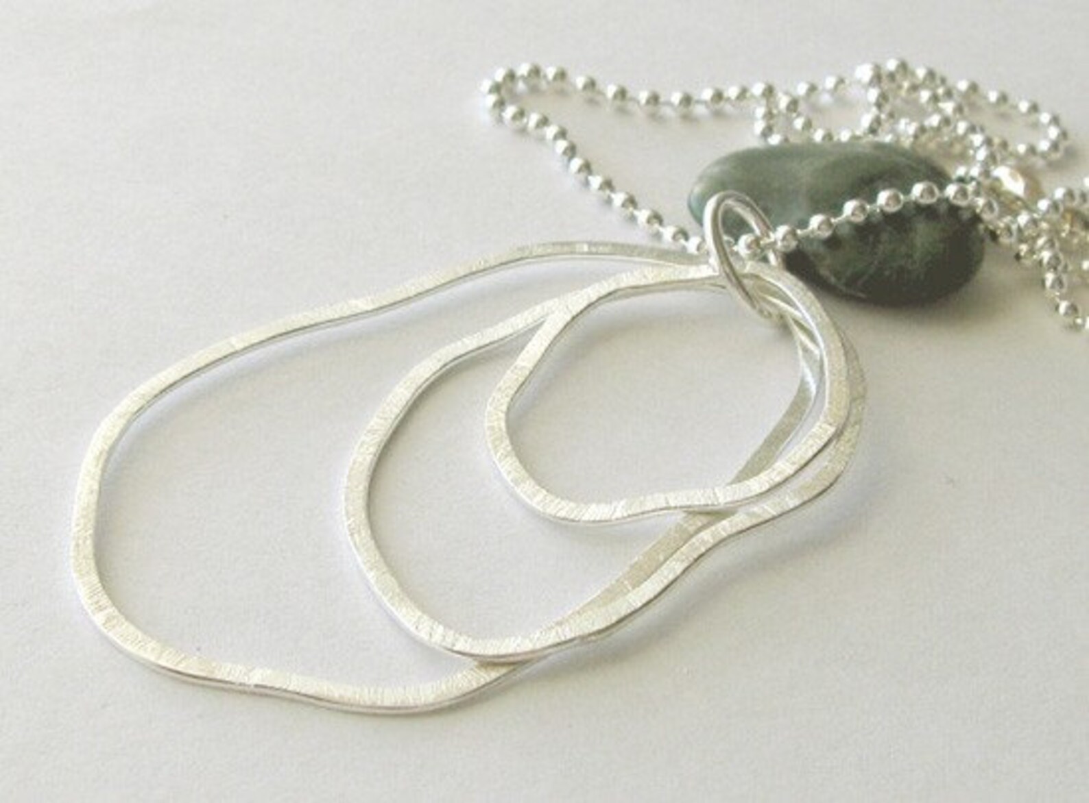 Organic Big Sterling Silver Pendant Necklace Artisan Handmade - Etsy