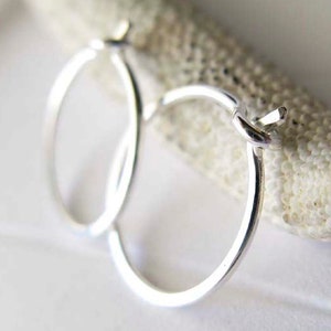 Minimalst tiny 1/2 hoop sleeper earrings artisan handmade in sterling silver, gold-filled, 14k gold, 18k gold, white gold, rose gold image 10