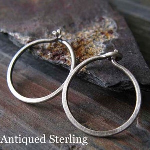 Minimalst tiny 1/2 hoop sleeper earrings artisan handmade in sterling silver, gold-filled, 14k gold, 18k gold, white gold, rose gold image 5