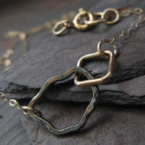 Minimalist Mixed Metal Necklace: Sterling Silver & 14k Gold-Filled image 6