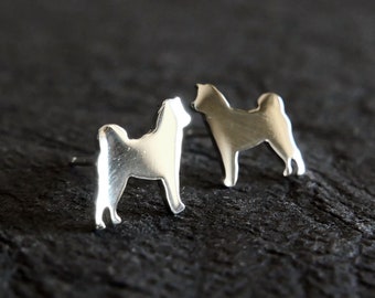 Orecchini in argento sterling a forma di cane Eurasier