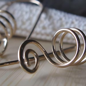 Dainty spiral earrings handmade from sterling silver or 14k gold filled