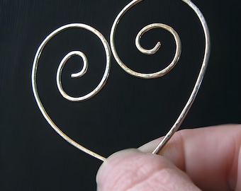 Pendientes grandes de plata de ley en espiral de calibre 14 para perforaciones estiradas