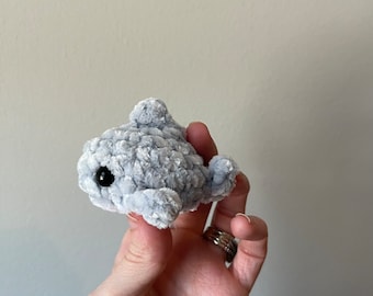 Mini Shark plushie, Crochet mini Shark, Crochet Shark , Shark gift, Gift For Kids, crochet animal, Tween Gift, desk pets, pocket pet