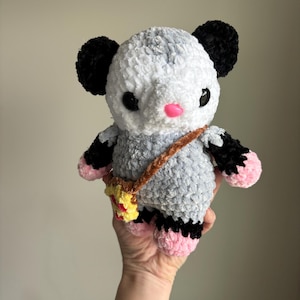 Opossum Plüschtier, Opossum Spielzeug, Opossum Stofftier, Häkeltier, Amigurumi Opossum, Tween Geschenk, einzigartiges Geschenk