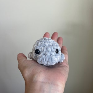 Mini manatee plushie, Crochet mini manatee , Crochet manatee , manatee gift, Gift For Kids, crochet animal, Tween Gift, desk pets, pocket
