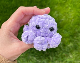 Mini-Oktopus-Plüschtier, Taschenkrake, Samtkrake, gehäkelte Krake, unter dem Meergeschenk, Geschenk für Kinder, gehäkeltes Tier, Krakenstoff