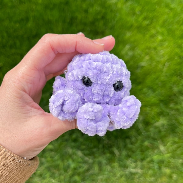 mini Octopus plushie , Pocket Octopus, velvet Octopus , Crochet Octopus, Under the Sea gift, Gift For Kids, crochet animal , octopus stuffie