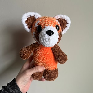 Red Panda plushie , Red Panda Toy, red panda Stuffed Animal, Crochet Animal, Amigurumi , Baby Shower Gift, jungle themed gift