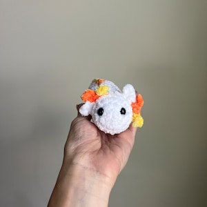Mini Axolotl plushie, Crochet mini Axolotl, Crochet Axolotl , Axolotl gift, Gift For Kids, crochet animal, Tween Gift, Candy corn plushie