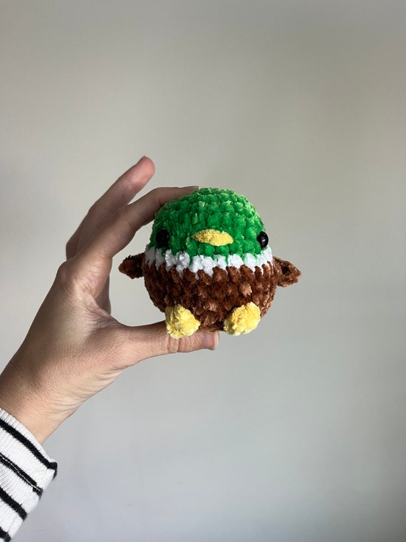 Crochet Mini Mallard Plushie, Desk Pet, Tween Gift