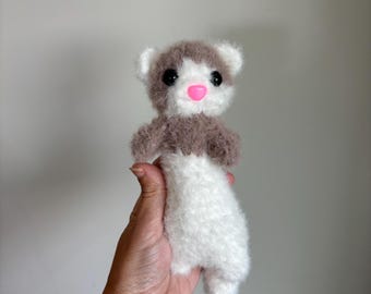 Gehaakte fret, gehaakte knuffel, fret cadeau, cadeau voor kinderen, gehaakt dier, gehaakte fret, knuffel fret
