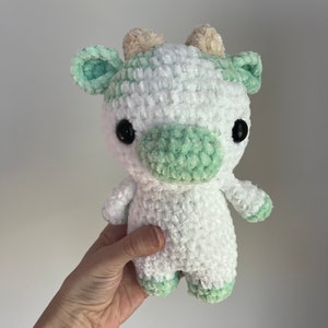 Mint Cow plushie , Cow Toy, Cow Stuffed Animal, Crochet Animal, Amigurumi Cow, Baby Shower Gift, Mint Cow, Crochet Cow