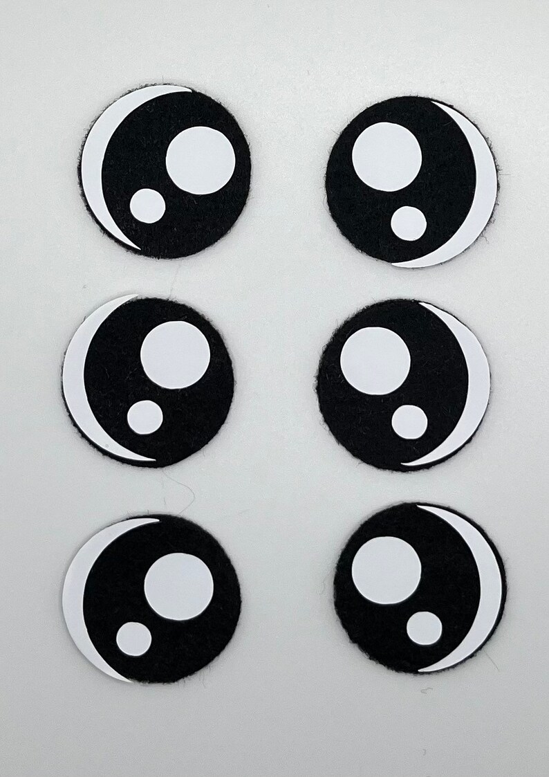 Set of 3 Felt Eyes Felt Circle Eyes Felt Eyes for Amigurumi Etsy