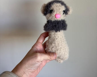 Gehaakte fret, gehaakte knuffel, fret cadeau, cadeau voor kinderen, gehaakt dier, gehaakte fret, knuffel fret