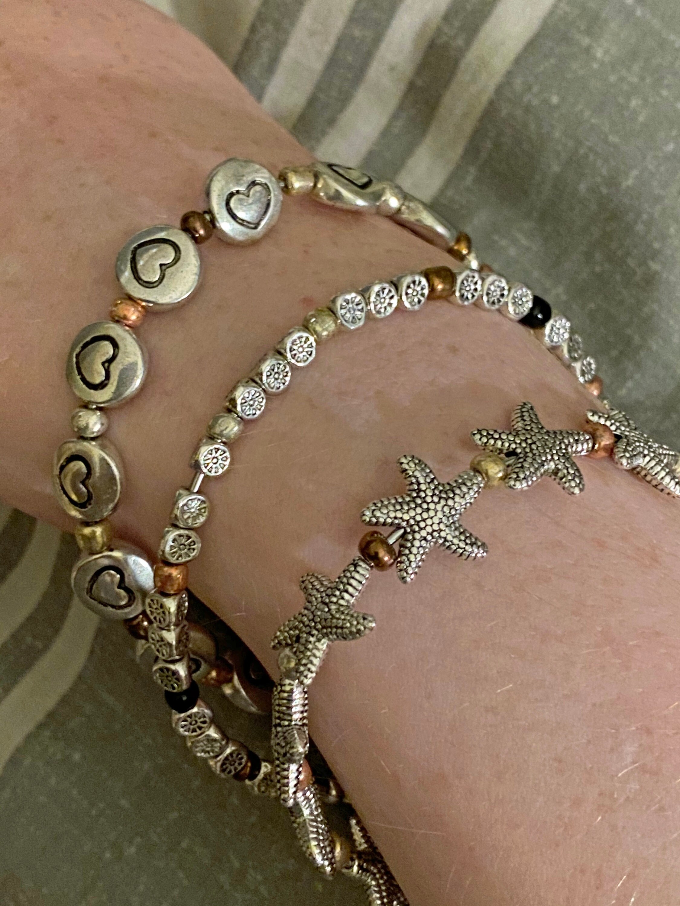 Bangles - Your choice - silver charms - stainless steel - bridesmaids - girls night - everyday gifts - stacking - organic shapes - all sizes