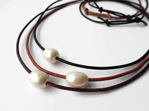 Pearl Necklace or Wrap Bracelet - Surfer - Rocker - Aquaman